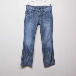 7 For All Mankind Cropped Pinstripe Jeans